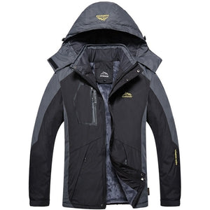 Winter Men Outdoor Jacket Waterproof Warm Coats Male Casual Thicken Velvet Jacket Plus Size Mens Outwear Mountaineering Overcoat