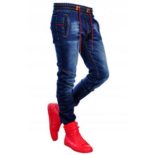 Load image into Gallery viewer, 2019 Fashion Mens Jeans Patchwork Trousers with Holes Male Denim Pencil Jeans Zipper Pants Clothing Clothes