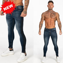 Load image into Gallery viewer, Mens Skinny Jeans 2019 Super Skinny Jeans Men Non Ripped Stretch Denim Pants Elastic Waist Big Size European W36 zm01