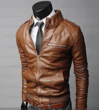 Load image into Gallery viewer, Fashion New Male Plus Thick Coats M-3XL Mens Leather Jackets Men Jacket High Quality Classic Motorcycle Bike Cowboy Jackets