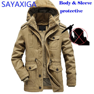 Self Defense Anti Cut Clothing Stealth stab Knife cut Resistant concealed men's jackets Security Police cut proof overcoat tops