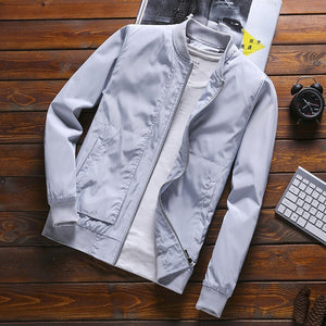 2019 Zip Up Men Jacket Spring Autumn Fashion Brand Slim Fit Coats Male Casual Baseball Bomber Jacket Mens Overcoat Plus size 4XL