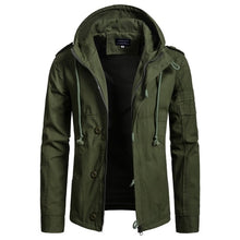 Load image into Gallery viewer, Zogaa Men&#39;s Jackets Army Green Military Jacket Hoodie Windbreaker Cotton Casual Jackets Men 2019 Spring Autumn Wear Men Jacket