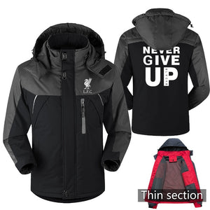 Mo Salah You'll Never Walk Alone Men's Coat Never Give Up Liverpool Man Windproof Jacket Casual Cotton Men Winter New