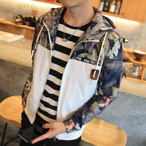 CSQ 2019 spring and autumn new fashion slim youth men's hooded jacket thin jacket brand casual windbreaker top quality jacket