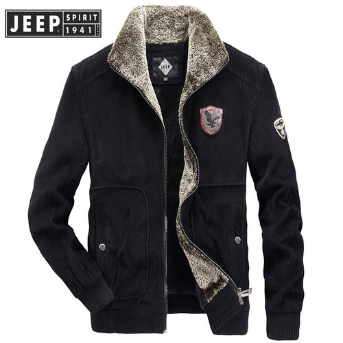 JEEP SPIRIT Winter Jacket Men Coat Fleece Jackets Coats Hombre Thick Warm Windbreaker Men Snow Coat Plus Size  S-5XL