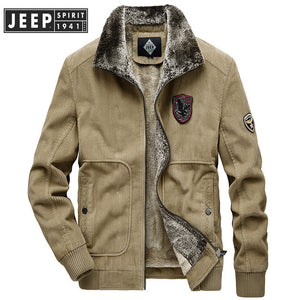 JEEP SPIRIT Winter Jacket Men Coat Fleece Jackets Coats Hombre Thick Warm Windbreaker Men Snow Coat Plus Size  S-5XL