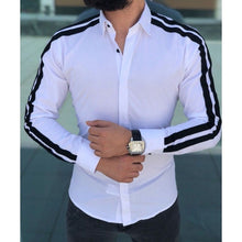 Load image into Gallery viewer, Plain Men Formal Shirts Business Dress Wedding Long Sleeve Slim Fit Top Patchwork HOT