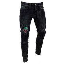 Load image into Gallery viewer, 2019 Men Stylish Ripped Jeans Pants Biker Skinny Slim Straight Frayed Denim Trousers Fashion skinny jeans men Clothes