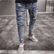 Load image into Gallery viewer, 2019 Men Stylish Ripped Jeans Pants Biker Skinny Slim Straight Frayed Denim Trousers Fashion skinny jeans men Clothes