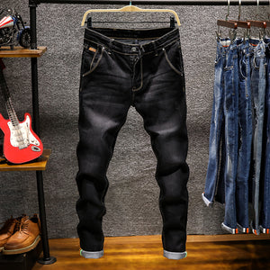 2019 New Fashion Boutique Stretch Casual Mens Jeans / Skinny Jeans Men Straight Mens Denim Jeans / Male Stretch Trouser Pants