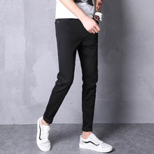 Load image into Gallery viewer, LEFT ROM 2019 Spring Summer New Fashion Men Casual Stretch Skinny Jeans Slim fit Trousers Tight Pants Solid Colors Pencil 28-38