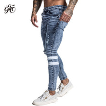 Load image into Gallery viewer, Gingtto Mens Skinny Jeans Slim Fit Ripped Jeans Big and Tall Stretch Blue Jeans for Men Distressed Elastic Waist 32 Leg 30 zm49