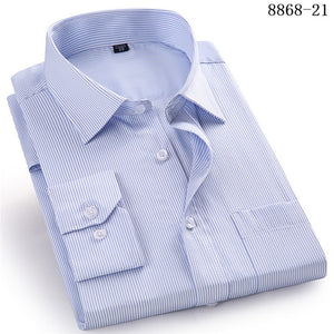 4XL 5XL 6XL 7XL 8XL Large Size Men's Business Casual Long Sleeved Shirt White Blue Black Smart Male Social Dress Shirt Plus