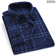 Load image into Gallery viewer, Men Flannel Plaid Shirt 100% Cotton 2019 Spring Autumn Casual Long Sleeve Shirt Soft Comfort Slim Fit Styles Brand Man Plus Size