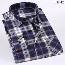 Load image into Gallery viewer, Men Flannel Plaid Shirt 100% Cotton 2019 Spring Autumn Casual Long Sleeve Shirt Soft Comfort Slim Fit Styles Brand Man Plus Size